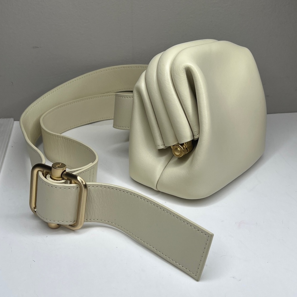 Osoi Pecan Brot Bone Cream Leather Crossbody Waist Bag